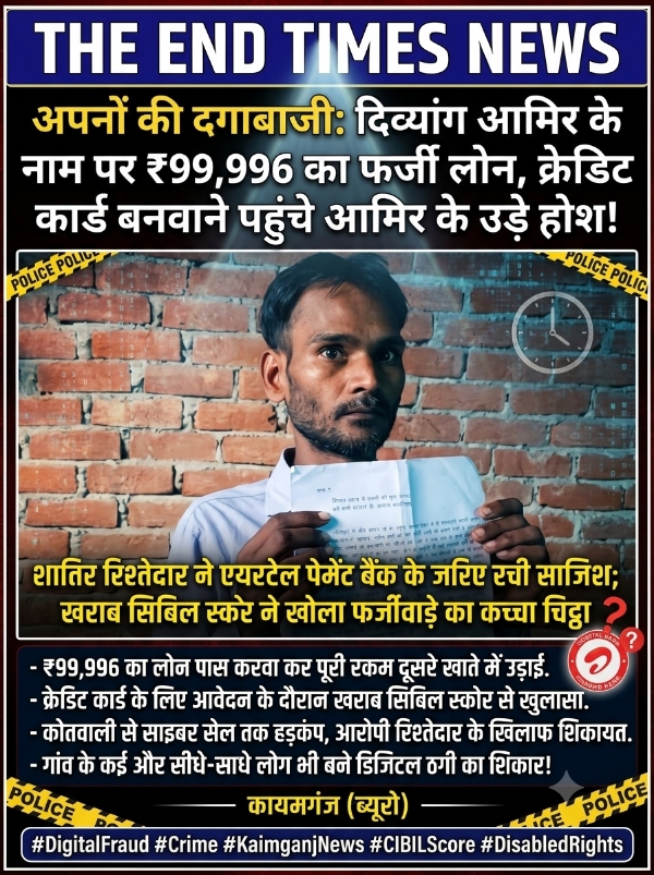 KAIMGANJ NEWS अपनों की दगाबाजी: दिव्यांग के नाम पर बैंक से उड़ाए ₹1 लाख, क्रेडिट कार्ड बनवाने पहुंचे आमिर के उड़े होश Picsart 26 10 01 10 57 26 707